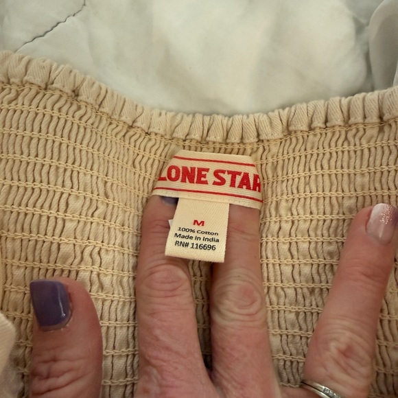 NWOT Lone Star Cream Lace-Up Corset Tube Top - Medium - Boho Western - Picture 5 of 6